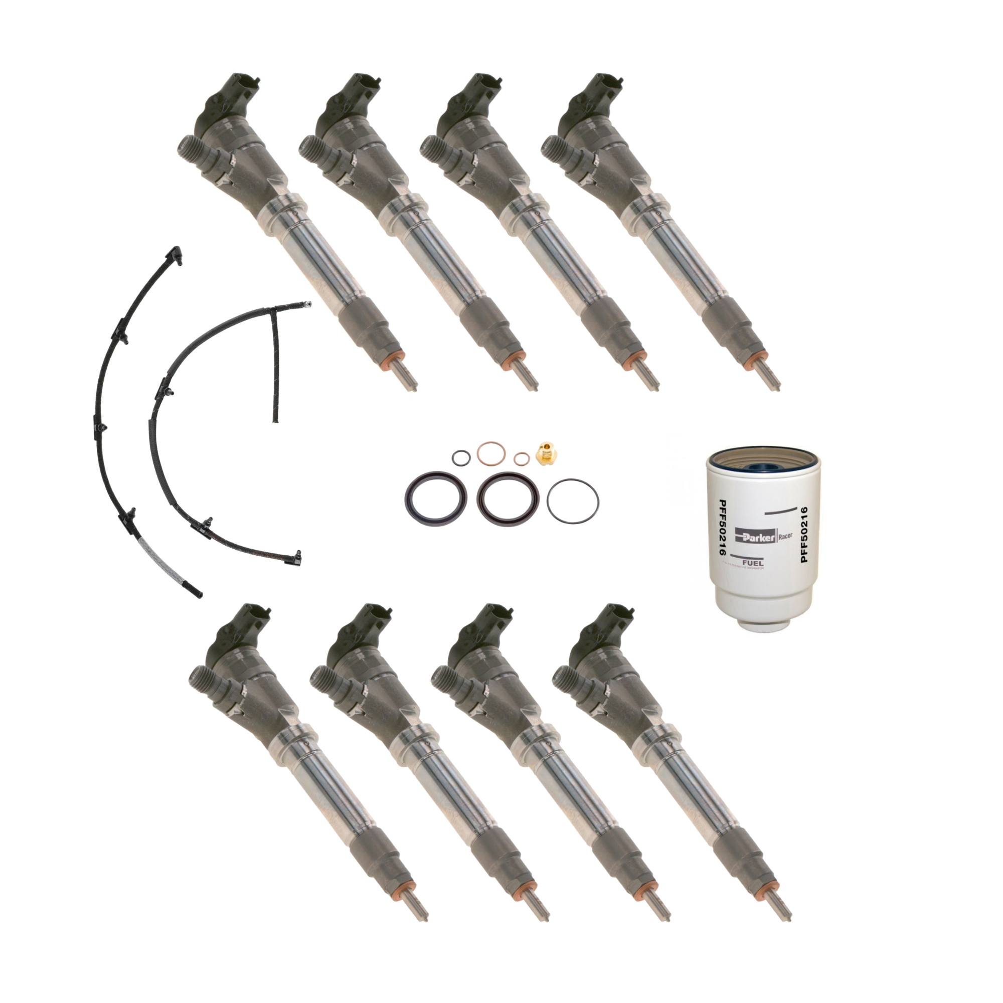 LLY Duramax Injectors Kit Stock-100HP Parts & Labor Installed On The Truck 2004.5-2005