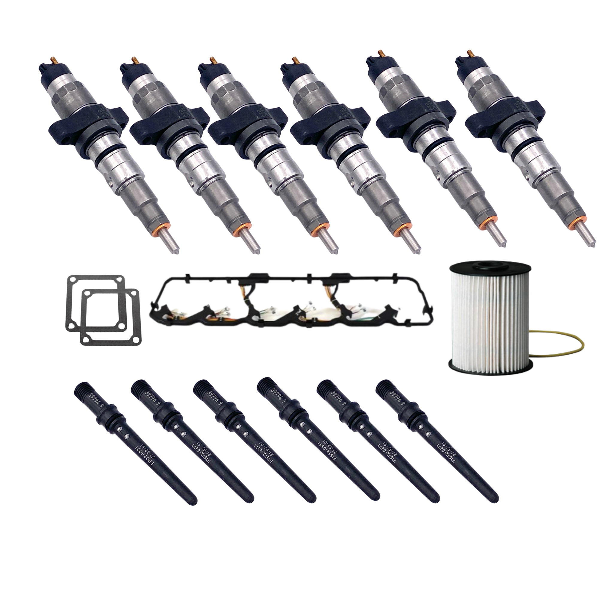 5.9L Cummins 3rd Gen Injectors Kit Stock-120HP Parts & Labor Installed On The Truck 2006-2007