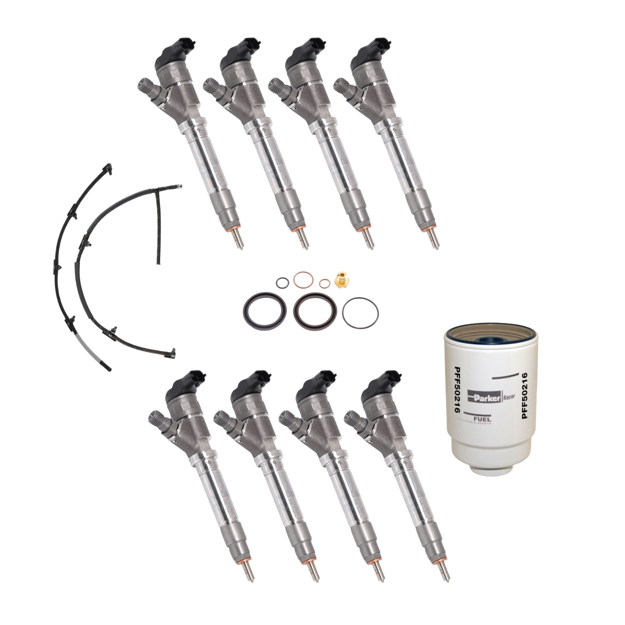 LMM Duramax Injectors Kit Stock-100HP Parts & Labor Installed On The Truck 2007.5-2010